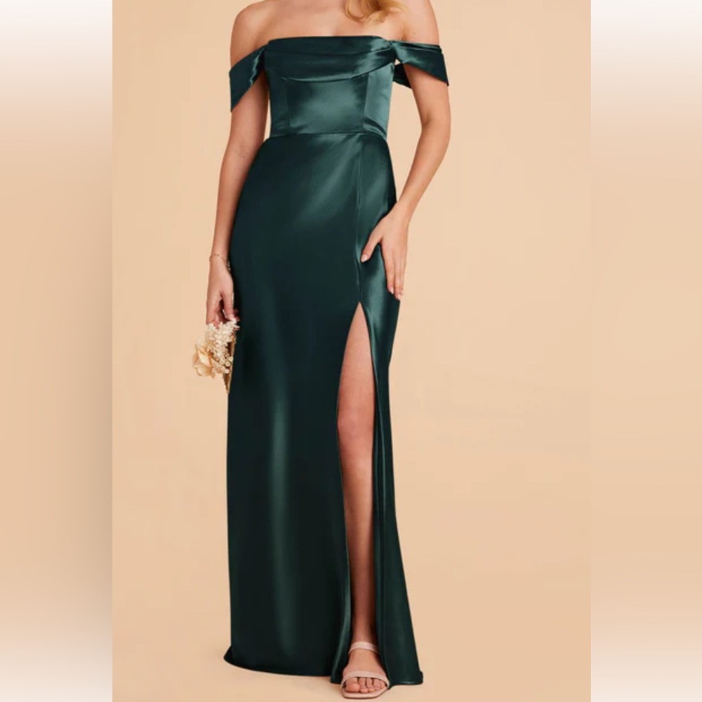 Birdy Grey Mia Convertible Dress Shiny Satin Emerald